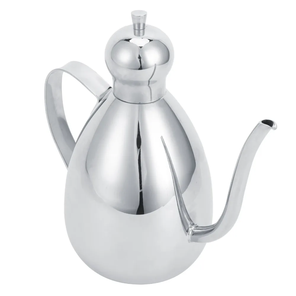 Elegant 304 Stainless Steel Oil Dispenser Bottle 1L Leakproof Cover Oil Cruet Bottle Vinegar Storage Container Home Use