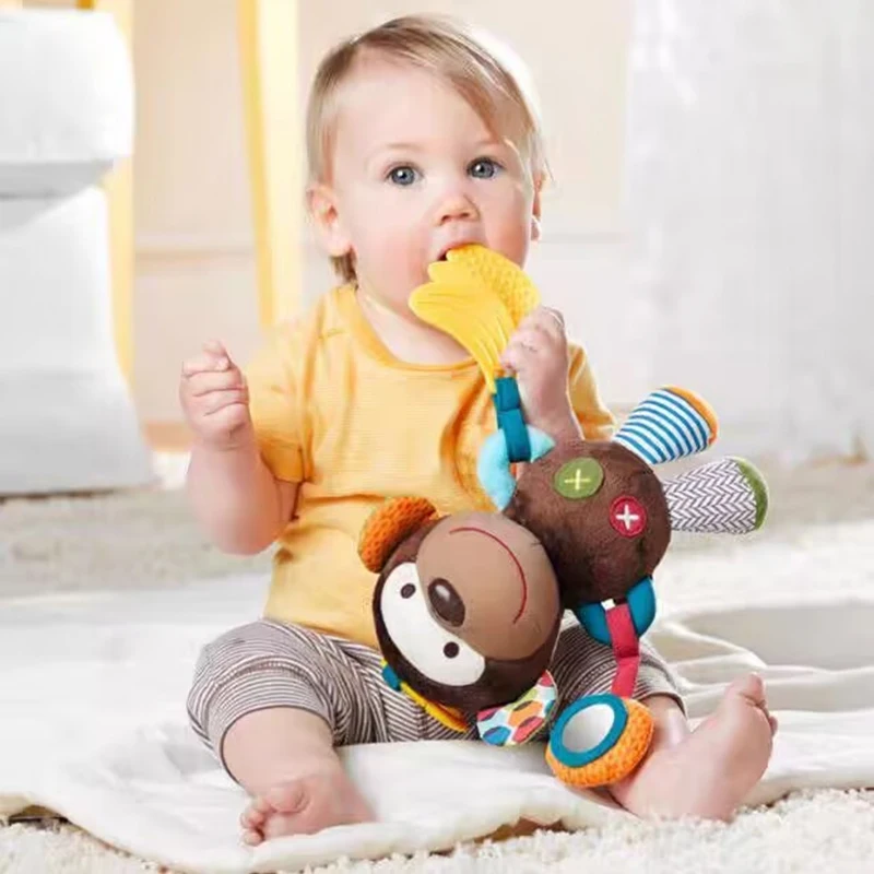 Baby Spielzeug Plüsch Rassel Spielzeug Kinderwagen Hängen Tiere Bett Mobile Kleinkind Für baby spielzeug 0 6 monate peluche sensorial bebé