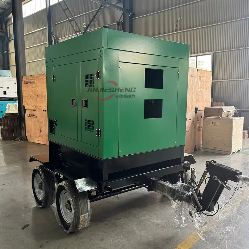 Customized 100KW 150kW 250kW Electric Power 50hz 60hz 230V Silent Trailer Type Diesel Generator 4 Wheels With Famous Engine