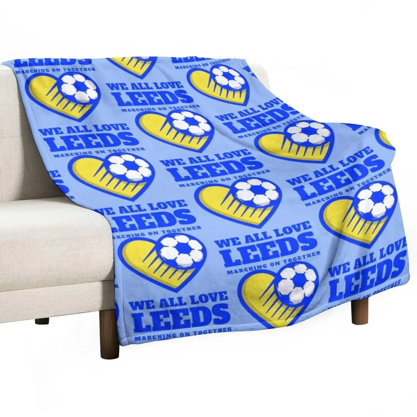 

BLU WE ALL LOVE LEEDS Throw Blanket Moving Plush Shaggy Blankets