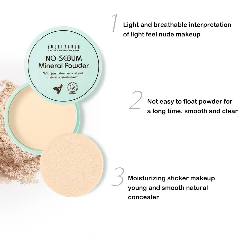 1PCS Oil Control Makeup Powder Brightening Mist Facial Modification Powder Waterproof Lightweight Powder Dispersal Cosmetics