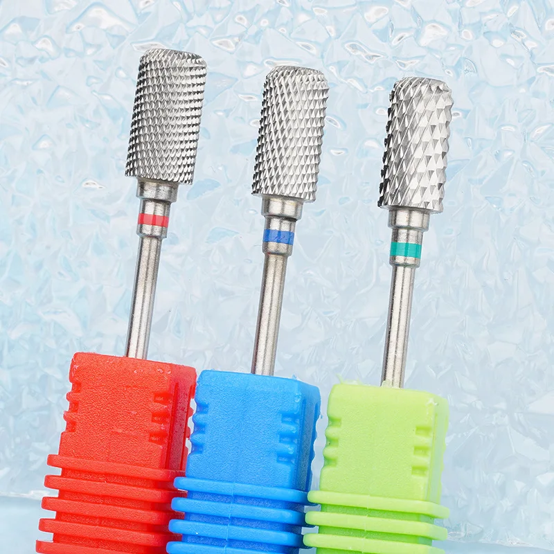 

3/32''Carbide Barrel Bit for Manicure Pedicure Cuticle Gel Polishing Remove Dip Powder Nail Art Tool Silver Medium/Fine