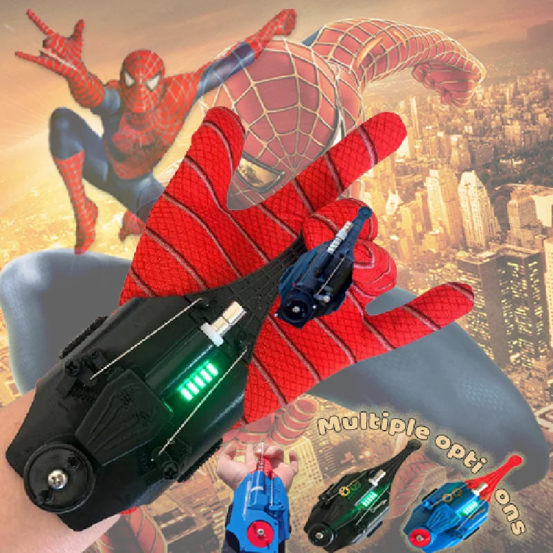 Disney Brand New Genuine Spiderman Spinning Launcher Genuine Spinning Rope Spider Silk Launching Spinner Black Technology Toy