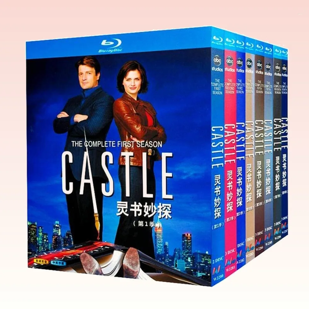 Blu-ray Ultra HD TV Series Castle Seasons 1–8 Box Set with English and Traditional Chinese Subtitles