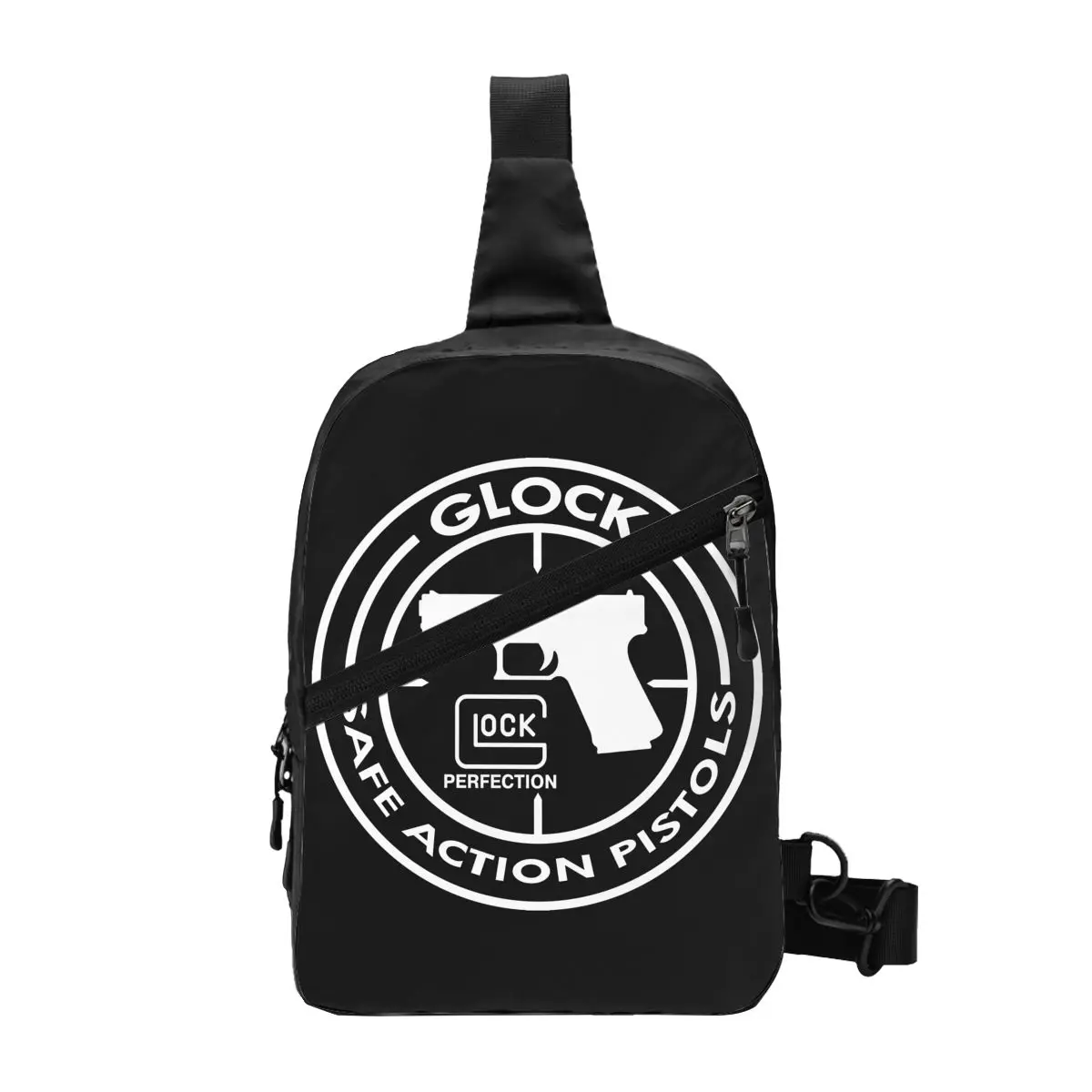 Glock torba z paskiem do zawieszenia na piersi niestandardowe amerykańskie Logo pistoletu Crossbody plecak na ramię dla mężczyzn podróżujących plecak