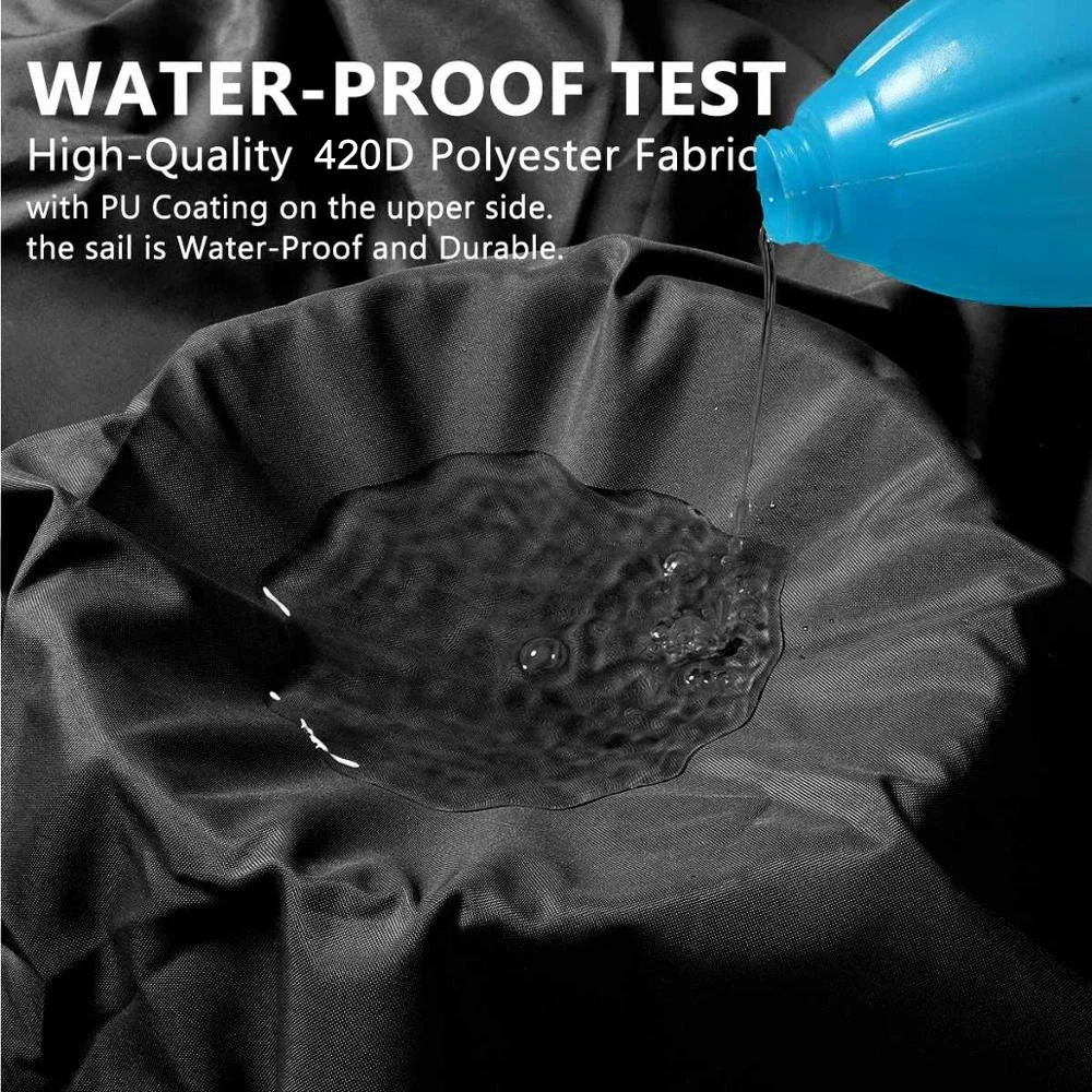 Black oxford right triangle visor sun shade sail pool cover sunscreen awnings outdoor waterproof sail cloth gazebo canopy 420D