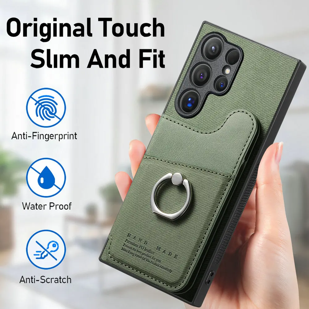 لسامسونج غالاكسي S26 الترا 5G بطاقة الغطاء الخلفي حلقة حامل المحفظة كوكه سامسونج S26 الترا حالة غالاكسي S 26 S26 الترا فليب غطاء #2