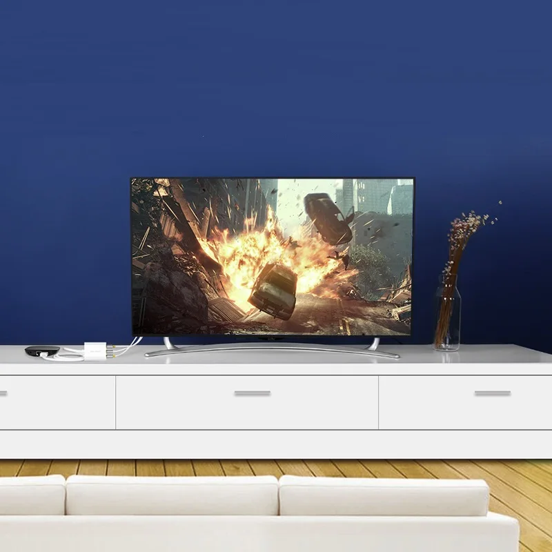 UGREEN HDMI-kompatibel zu AV-Konverter, dreifarbiger RCA-Computer, TV-Schnittstelle, Audio- und Video-Konvertierung, Kopflänge 0,5 m, Leitung