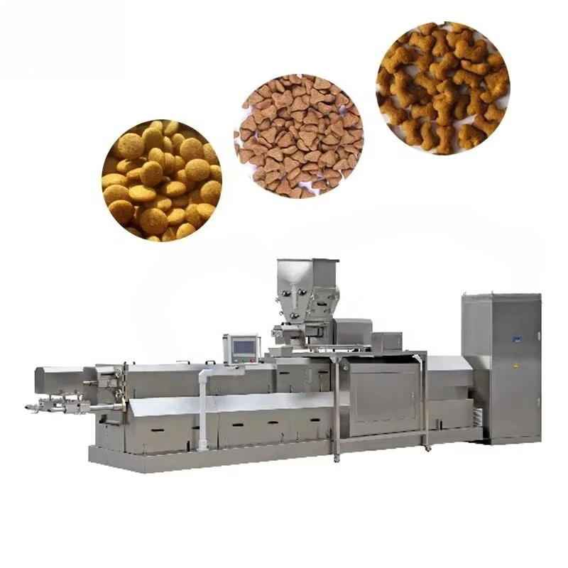 خط إنتاج آلة صنع أغذية الكلاب الأليفة ذات السعة الكبيرة الكاملة من الفولاذ المقاوم للصدأ توفر محرك بخاري صغير مضخة لولبية مزدوجة #4