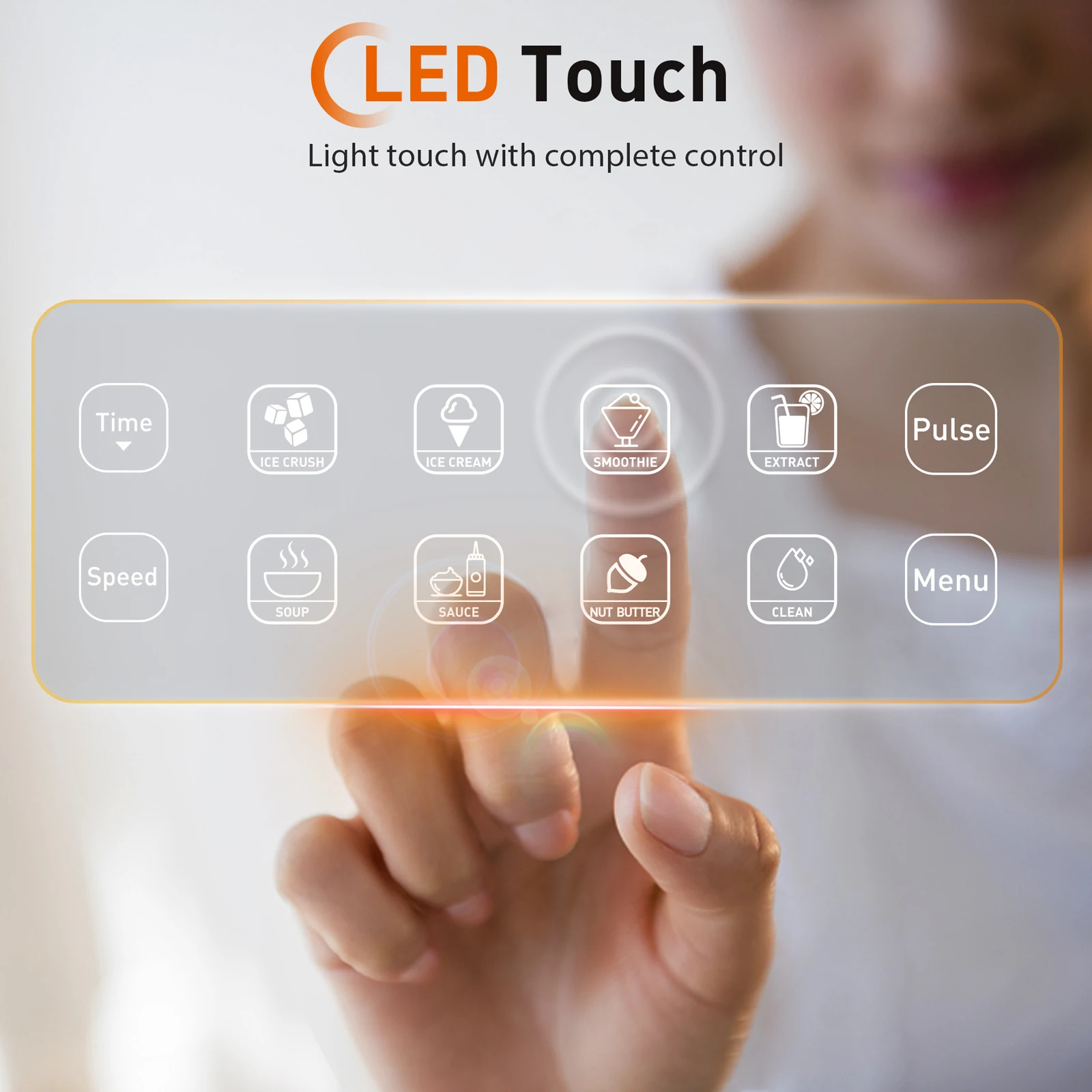 Joyoung liquidificador 28,000rpm liquidificadores para cozinha com led touchscreen liquidificador de vidro para shakes e smoothies com 8 presets