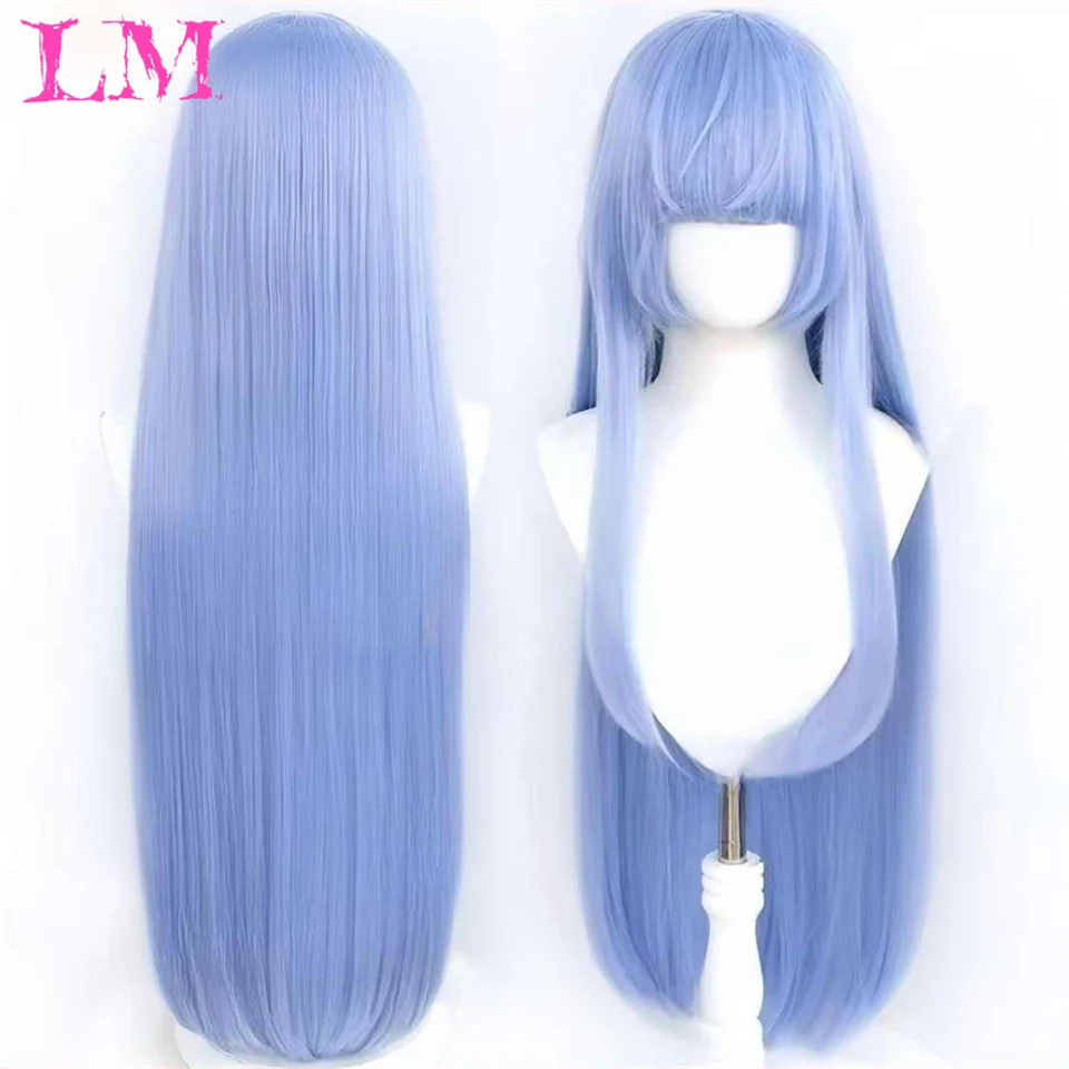 

Синтетический парик LM для женщин, воздушная челка, длинные прямые волосы, бежевый, белый, высокотемпературный шелк, синтетическое волокно, полное покрытие головы