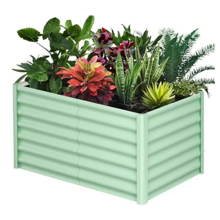 

Raised Garden Bed 6x3x2 FT Metal Raised Garden Beds Outdoor Rectangular Planter Box for Planting Plants Vegetables and Flower G