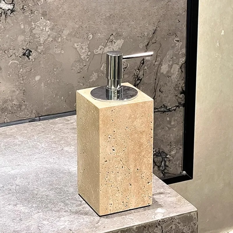 

Creative Yellow Wind Tunnel Stone Lotion Bottles Bathroom Accessories Wash Basin Hand Soap Dispensers Press Soap Dispensers Home