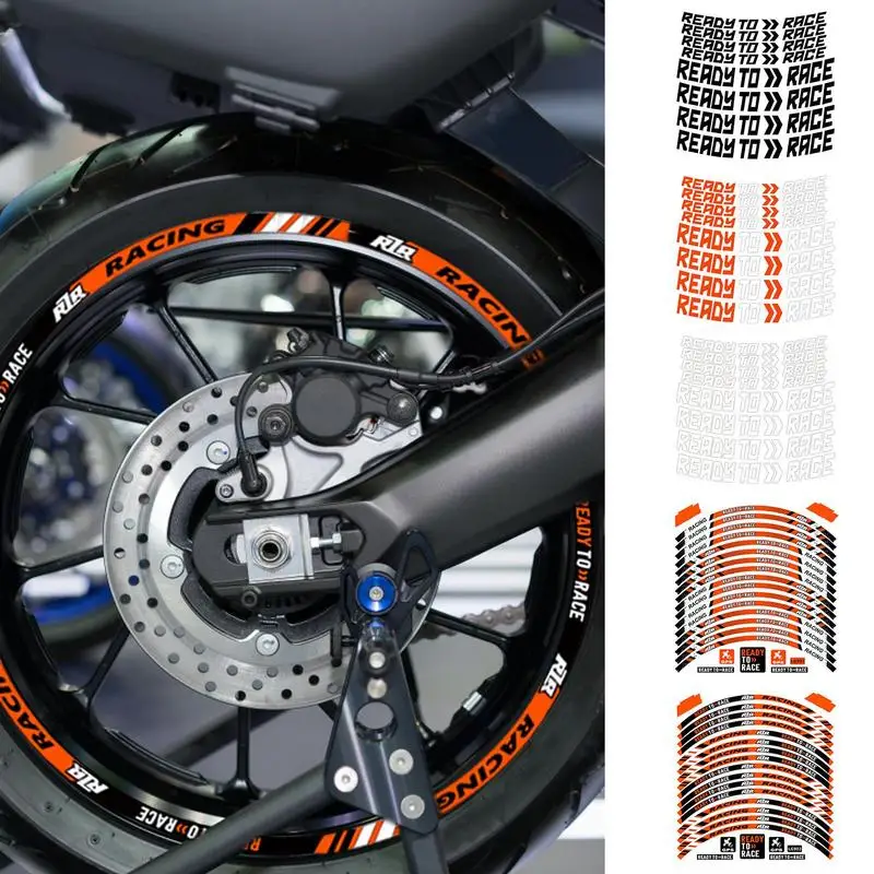 17 inch PVC reflecterende motorfiets wiel sticker hub stickers velg streep voor KTM klaar om te racen voor Duke 250 690 790 890 RC390 RC8