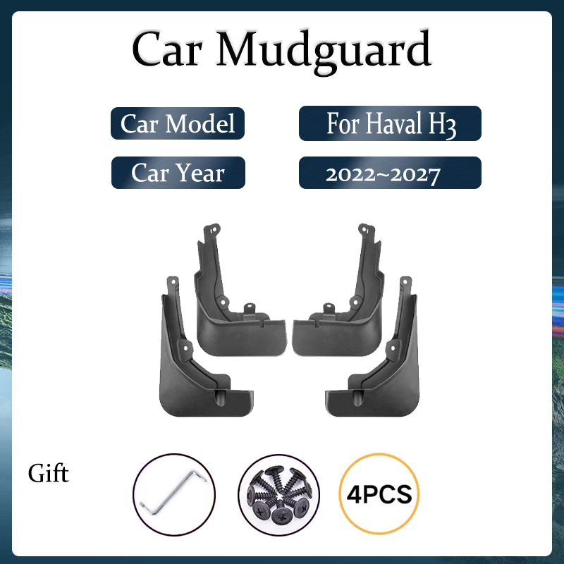 Car Mudguards For Haval H3 Cool Dog 2022 2023 2024 2025 2026 2027 Antifreeze Fenders Splash Mud Guards Mudflaps Auto Accessories