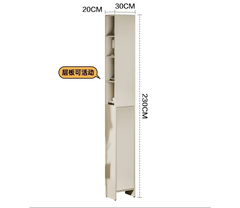 Cream wind ultra-thin shoe cabinet 20cm household entrance cabinet fitting mirror integrated wall corridor outside.