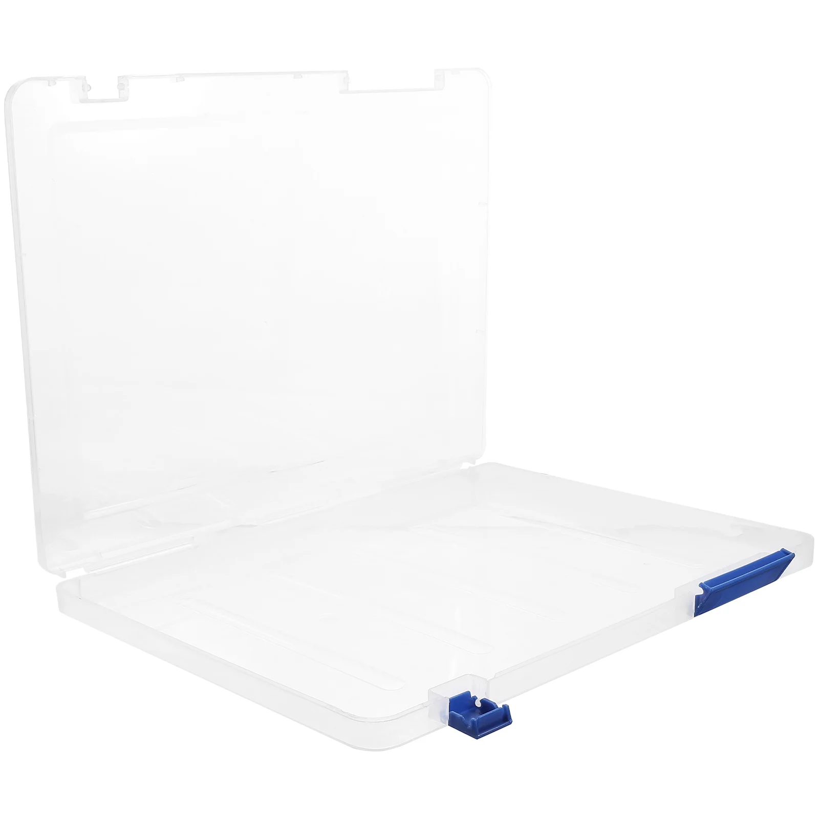 

A4 File Box Organizer Storage Portable Documents Blue Plastic Project Case for Home Office Use Wear Resistant A4 Archive