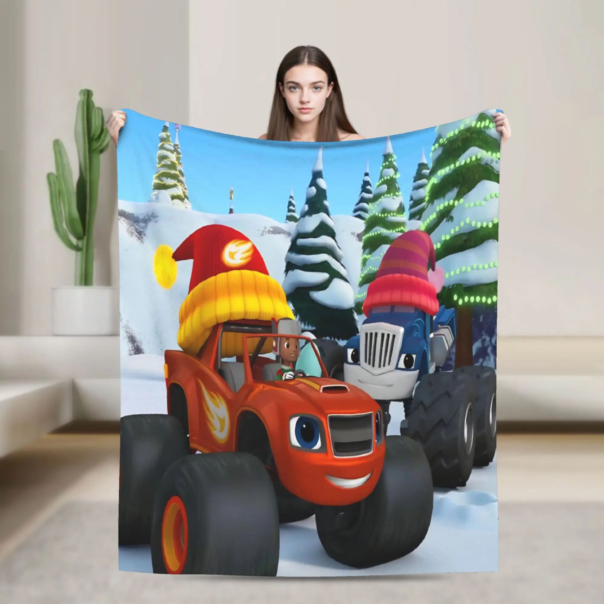 Blaze and the Monster Machines Accessories Blanket Super Soft Warm  Throw Blankets for Living Room Throws And Blankets