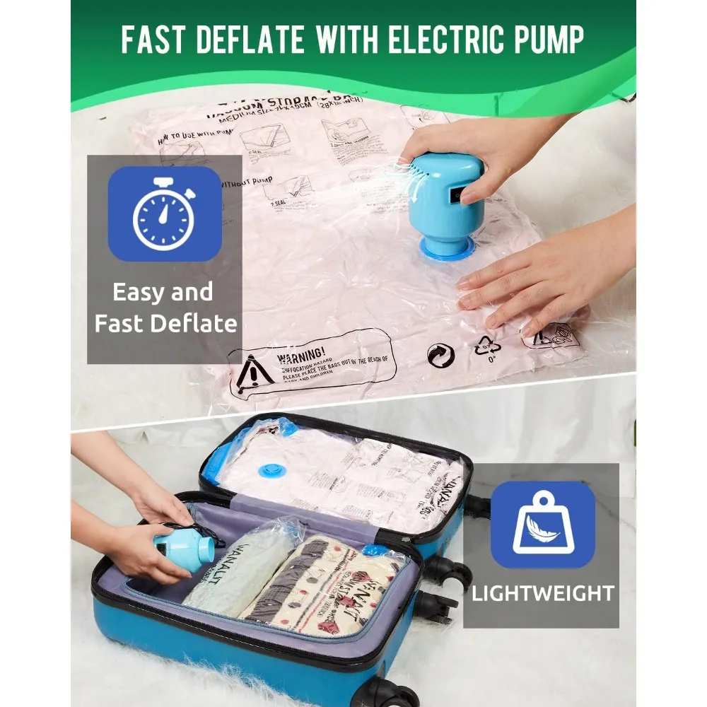 Vakuum-Aufbewahrung beutel mit Elektro pumpe, 28er Pack (5 Jumbo, 5 große, 6 mittlere, 6 kleine, 6 Aufroll beutel) Vakuum ier beutel