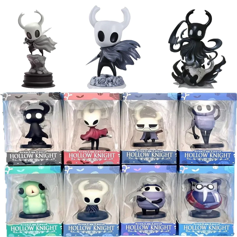 Spiel Figur Hollow Knight Serie Sammlung Silksong Garage Kit Knight King Hornet Modell Charakter Design Desktop Ornamente Spielzeug