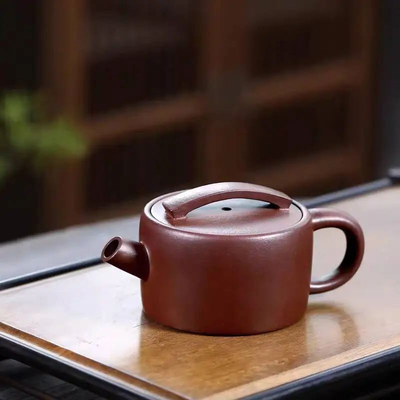 [Not Ordinary Teapot]Yixing Ji Junhe Original Mineral Teapot Handmade Old Purple Clay Spout Hanwa 170Cc