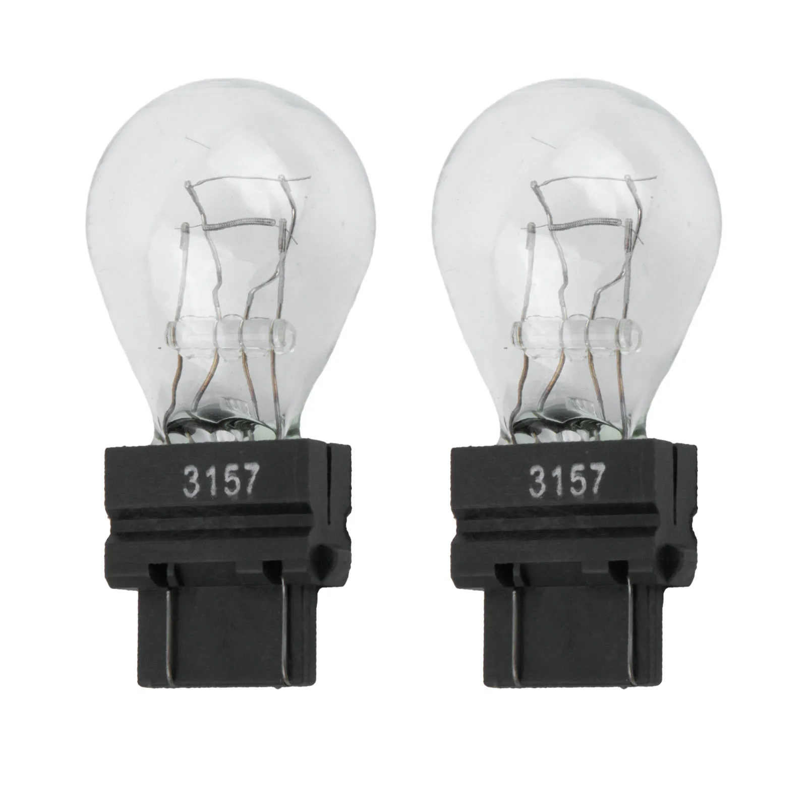 2Pcs 3157 3155 3357 LED Turn Singal Light 12V 21/5W 3000K White Light Quartz Glass Tail Signal Brake Light Bulbs Replacement