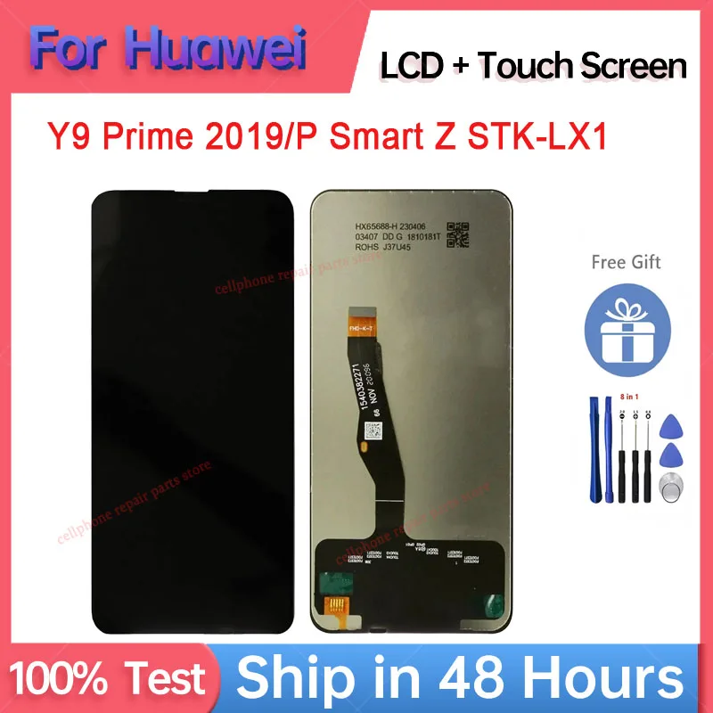 6,59-дюймовый AMOLED-дисплей для Huawei Y9 Prime 2019, ЖК-дисплей с цифровым преобразователем сенсорного экрана в сборе для huawei P Smart Z STK-LX1, замена ЖК-дисплея 6,59-дюймовый AMOLED-дисплей для Huawei Y9 Prime 2019, ЖК-дисплей с цифровым преобразователем сенсорного экрана в сборе для huawei P Smart Z STK-LX1, замена ЖК-дисплея