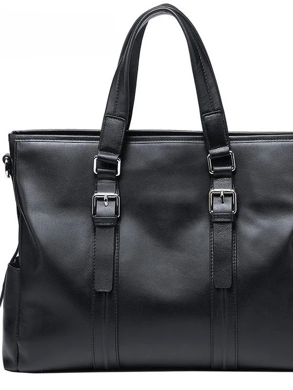 

Genuine Leather Men's Handbag Casual Busin Briease High-End Feel Special for Government Officials Luxury Cowhide Bag