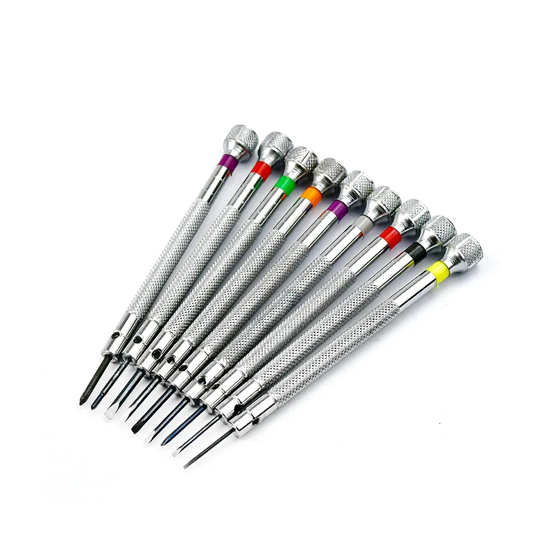 9PCS Watch Screwdriver Set Watch Repair Tool Kit For Watch Mobile Phone Glasses Stainless Steel Flat Blade Assort Slotted Tools