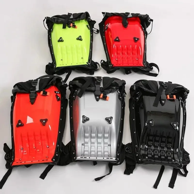 Suitable for  Backpack Hard Shell Backpack Treasure Baby Motorcycle Rider Bag Carbon Fiber Hard Shell Bag