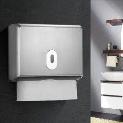 Wall-mounted Bathroom Tissue Dispenser Tissue Hanging Box Toilet Paper Holder for Multifold Removable Paper Towels