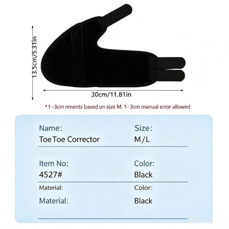 Memory Spring Bunion Toe Corrector Adjustable Foot Protector, Toe Fixation Strap Orthosis Support for Foot Correction Daily Wear