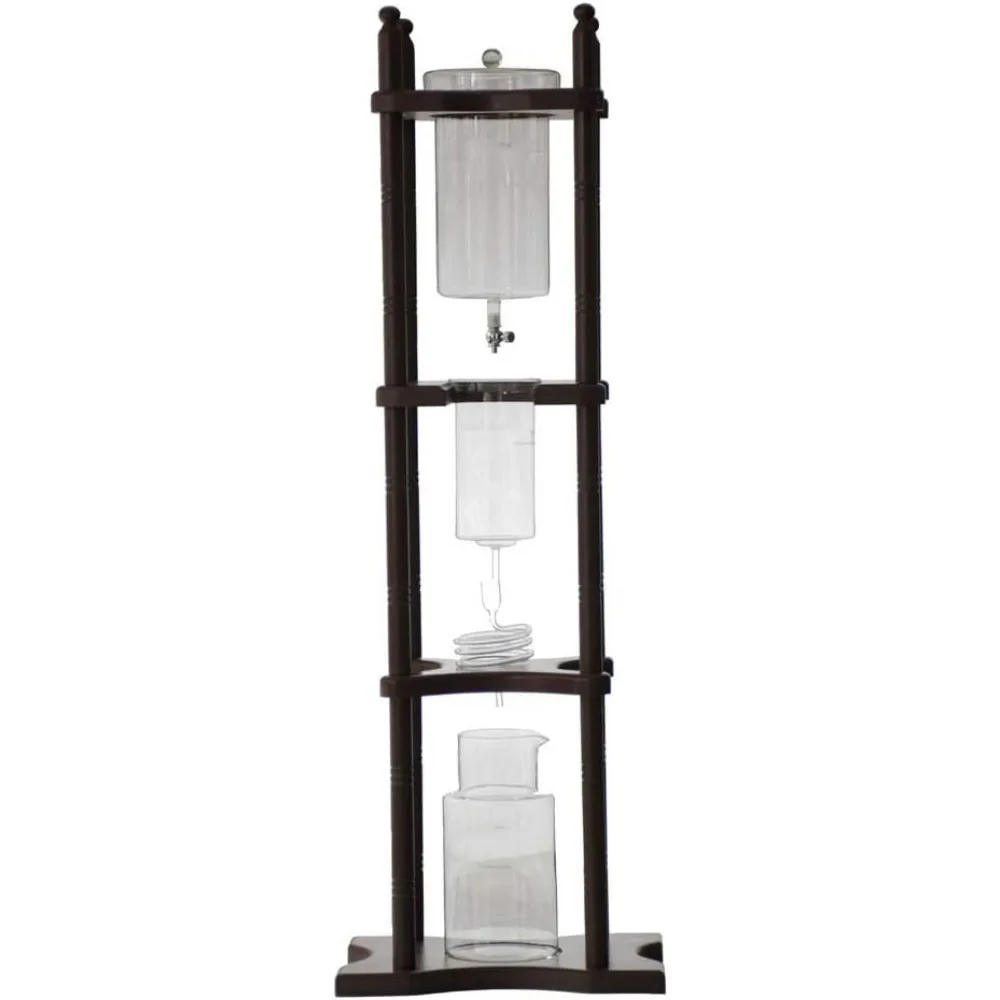 Cold Brew Drip Tower IJskoffiezetapparaat Glazen houten standaard