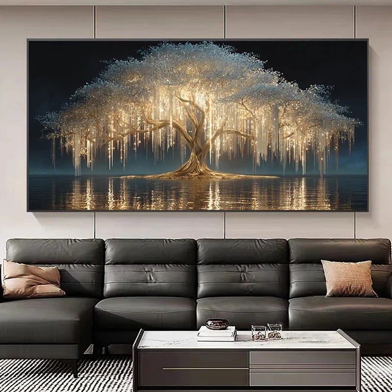 

Большая светящаяся алмазная мозаика «Древо жизни» 5D: вышивка, алмазная живопись, квадратные и круглые стразы, декор для дома