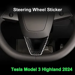 Per Tesla Model 3 Highland 2024 volante ABS in fibra di carbonio adesivo protettivo a forma di U accessori interni