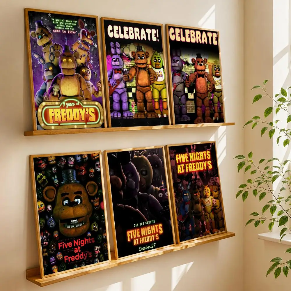 N-Nights A-At F-Freddys Game Poster HD Home Wall Stickers House Hallway Living Room Bedroom Bar Office Decor Art Prints