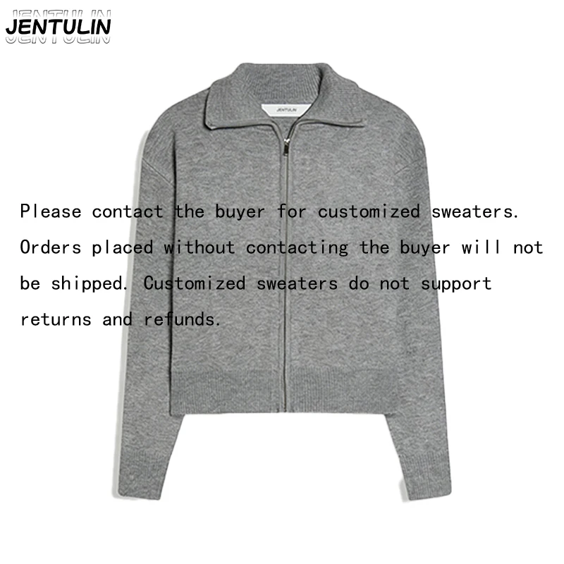 Suéter Personalizado para Hombre, Holgado y Cómodo, Estilo Estético, Unisex, para Todas las Temporadas, Suéter con Letras Jacquard Personalizables Y2K