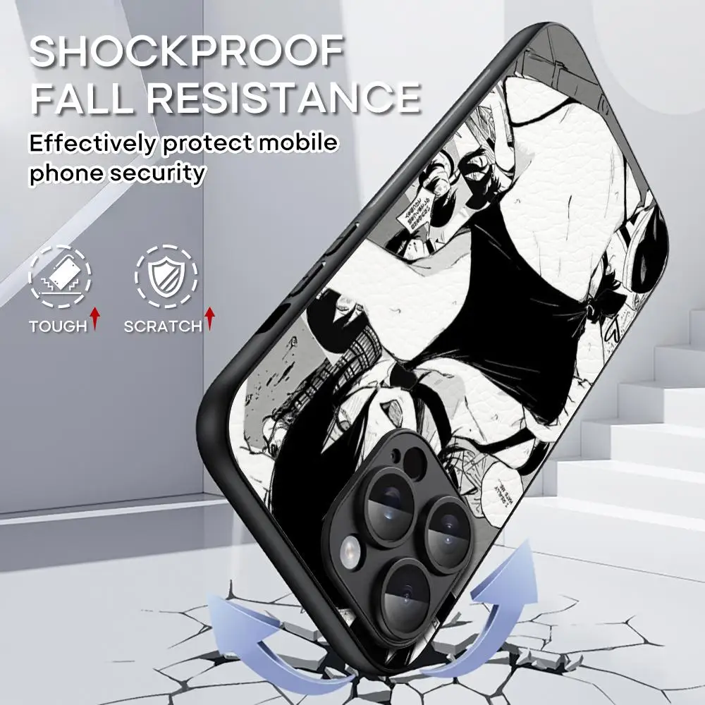 Reze Chainsaw anime girl modello nella custodia per telefono per iPhone 16 15 14 13 12 11 Plus Pro Max pelle di pecora Magsafe di lusso di fascia alta