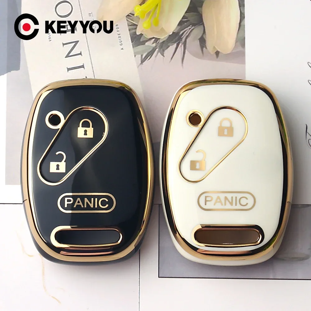 KEYYOU NEW TPU Car Key Case Cover Shell Holder Bag For HONDA Accord CRV Pilot Civic 2003 2007 2008 2009 2010 2011 2012 2013