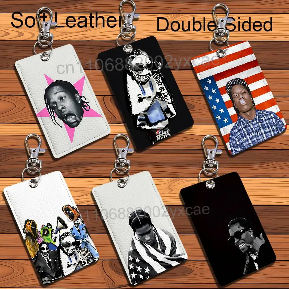 Curly hair D.M.B ASAP Rocky  Holder For Bank Business Work Card Holder Student Card Case Bus Card Keychain