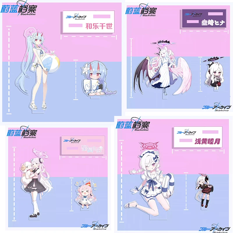 

Hot Anime Blue Archive Acrylic Stand Desktop Ornament Kawaii Collection Decoration 15cm Fan gift