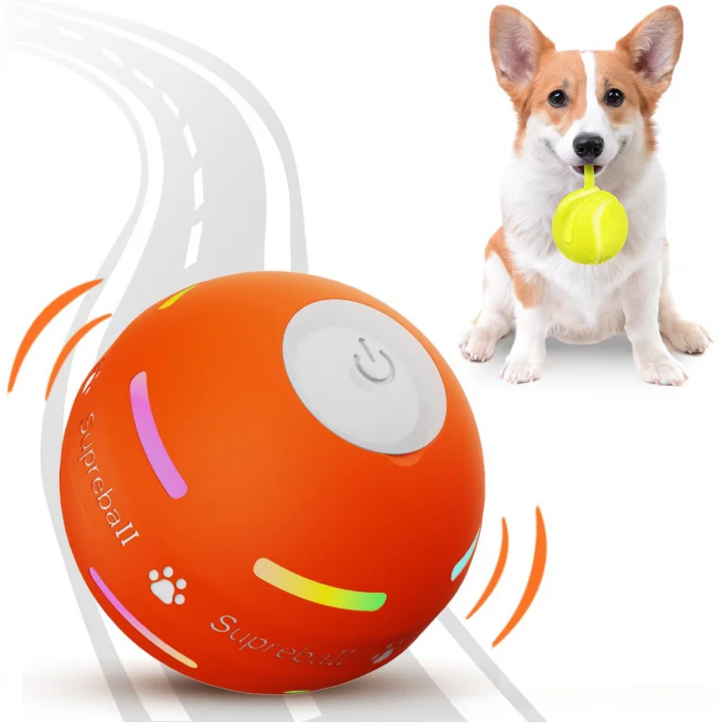 

Interactive Dog Toys Durable Motion Activated Automatic Rolling Ball Toys for/Small/Medium/Large Dogs,USB Rechargeable Springtok