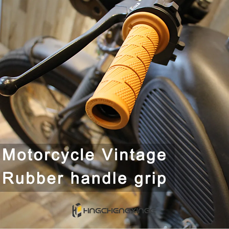 Motorcycle Bike Vintage Handlebar Coke Bottle Hand Grip For HONDA GN125 CG125 CB400 Cafe Custom 7/8\