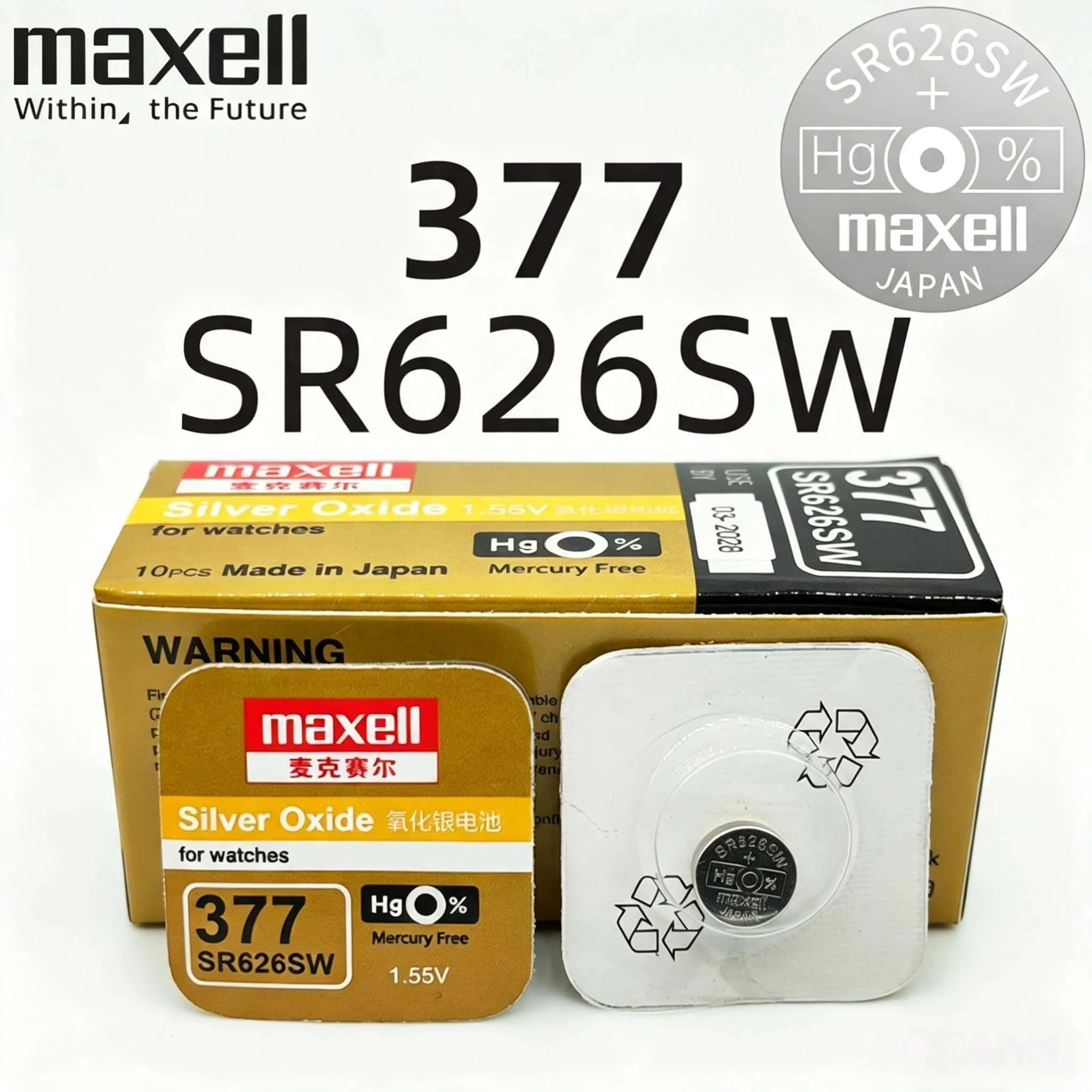 10PCS Maxell Silver Oxide Button Cell Coin Batteries SR626SW SR621SW SR920SW SR616SW for Watches Toys Small Electronic Devices view 2