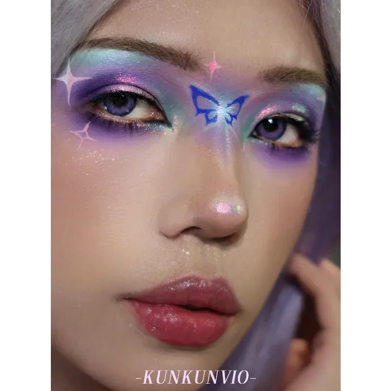 Anthemy Backlight Butterfly 12-Color Chameleon Eyeshadow Palette Pearlscent Velvet Matte Long-lasting Waterproof Makeup Cosmetic