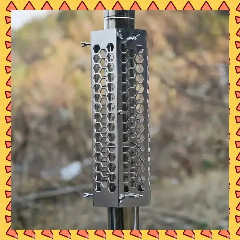 A008 Outdoor Chimney Net Camping Hot Tent Wood Stove Adjustable Screw Rod