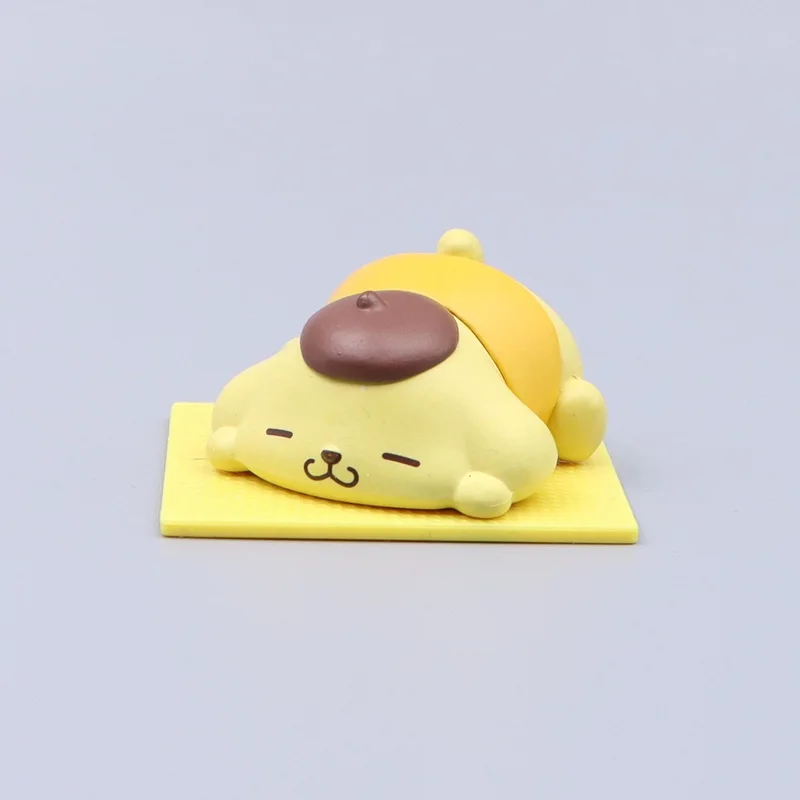 5 ชิ้น/เซ็ต Sanrio อะนิเมะโยคะ Together Cinnamoroll PomPompurin Hello Kitty Action Figure ของขวัญของเล่นสําหรับเด็กเค้กตกแต่ง