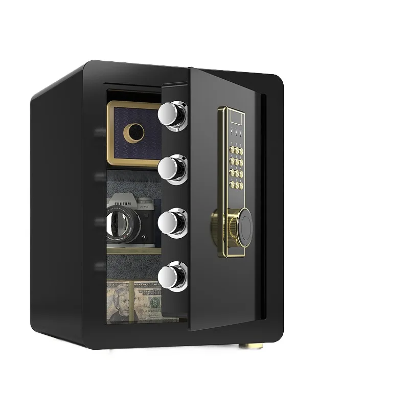Hot Selling Double Insurance Anti-theft Storage Cabinet Password Fingerprint Lock Safe Deposit Box For Money Home Hotel Bank