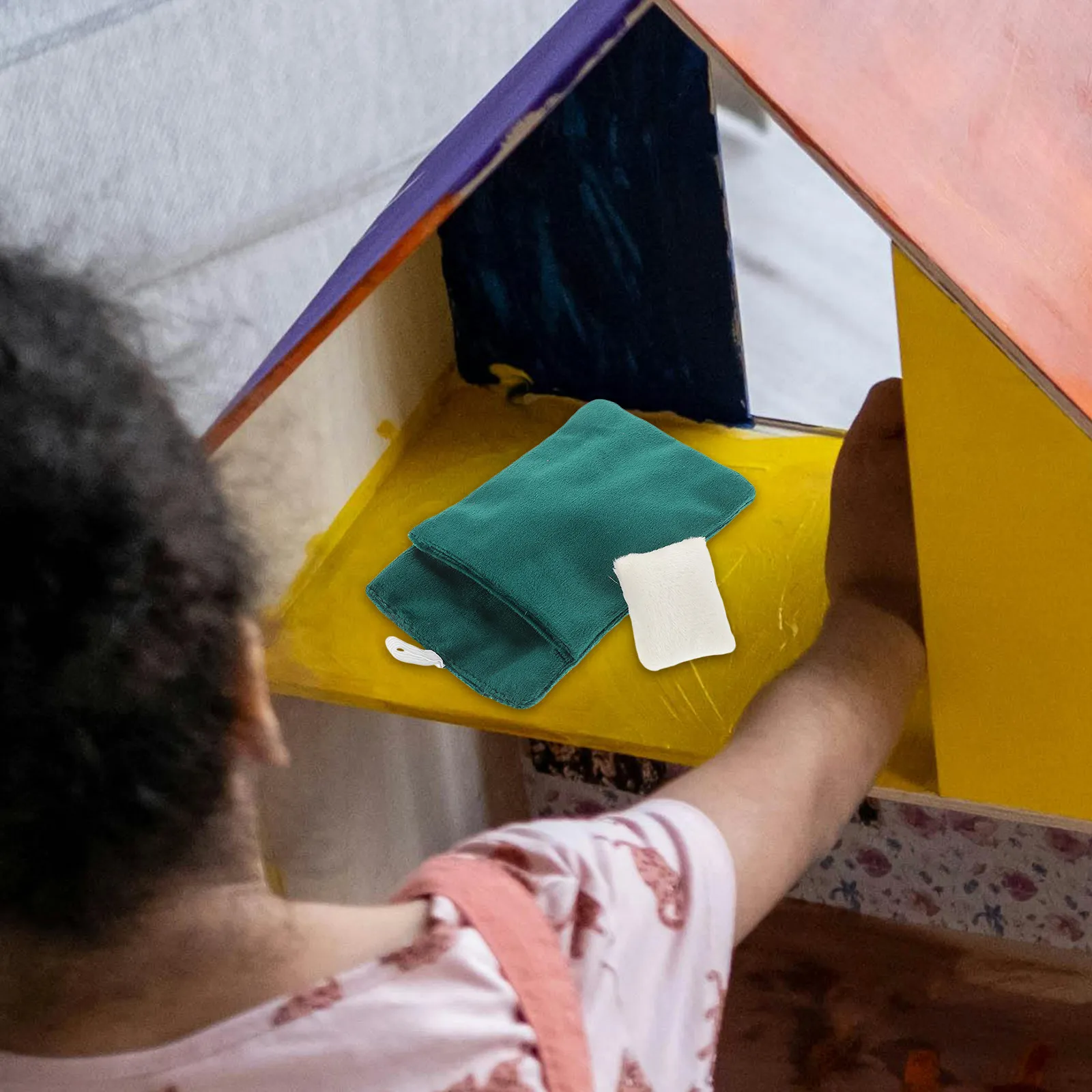 

Набор из 1 предмета: спальный мешок для кукольного домика для маленьких фигурок, компактный, многоразовый, декоративный, уютный аксессуар для сна, реалистичный.