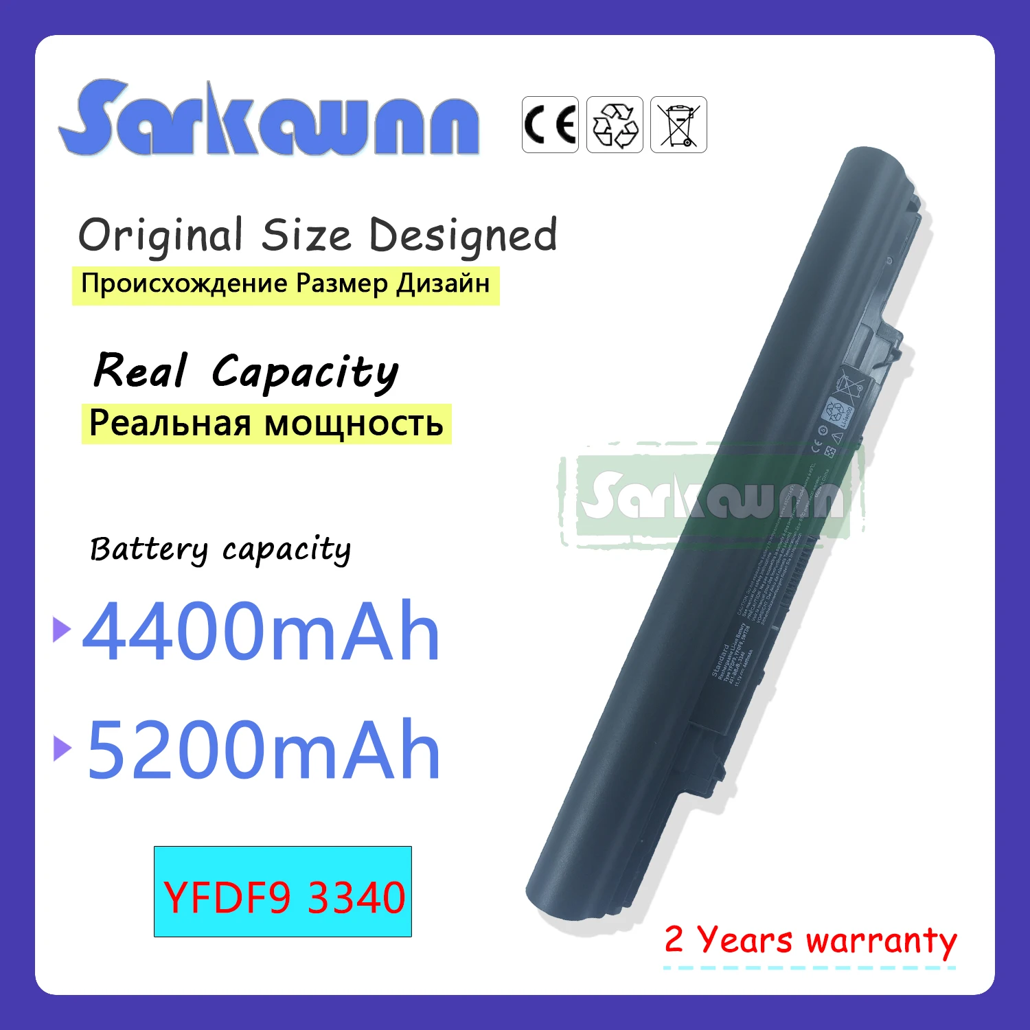 SARKAWNN YFDF9 3340 LAPTOP Battery For DELL Latitude 13 13 Education 13 Education Series-3340 3340 E3340 3340 SeriesV131-2